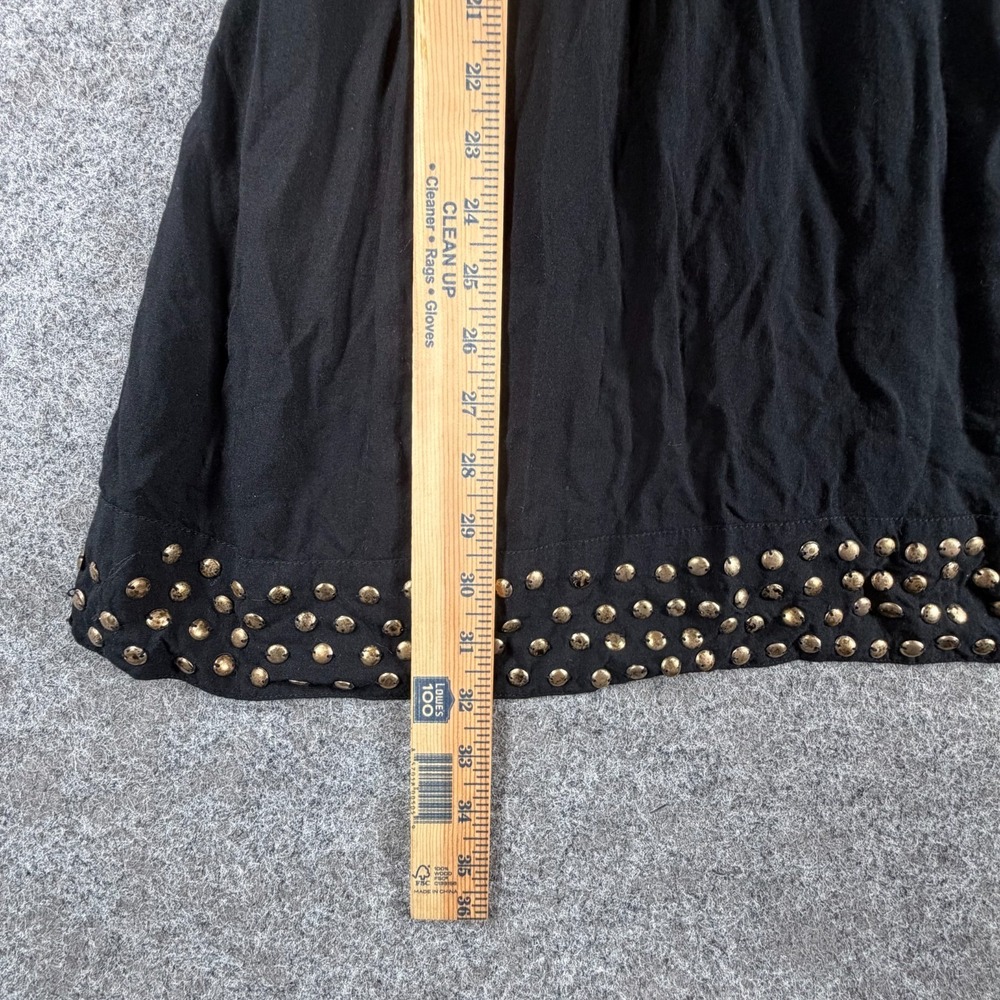 Angie Mini Dress Womens XL Black Studded Short Sleeve Casual Party Wear V Neck - Picture 4 of 16